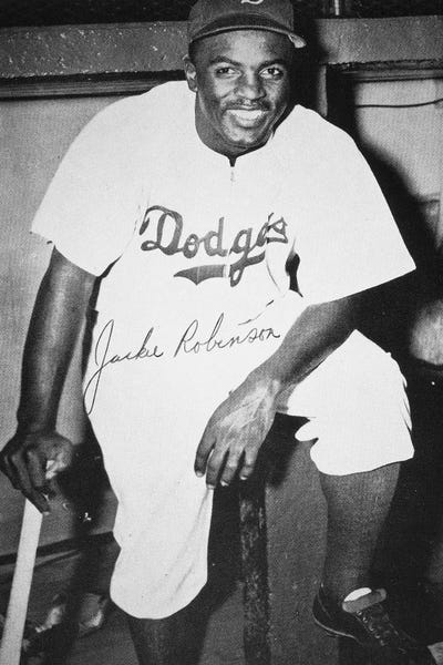 1919-1972 Canvas Wall Art Print Jackie Robinson Baseball Home Decor 